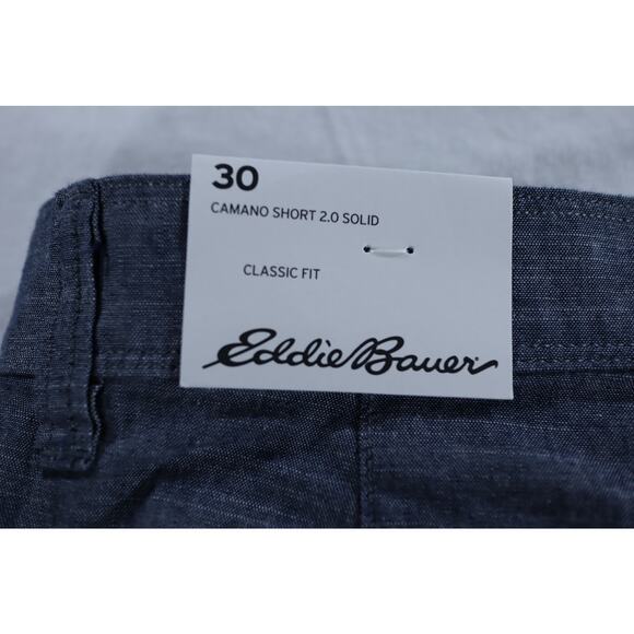 Eddie Bauer Camano Short 2.0 Blue Chambray Size 30 NWT - Picture 7 of 12